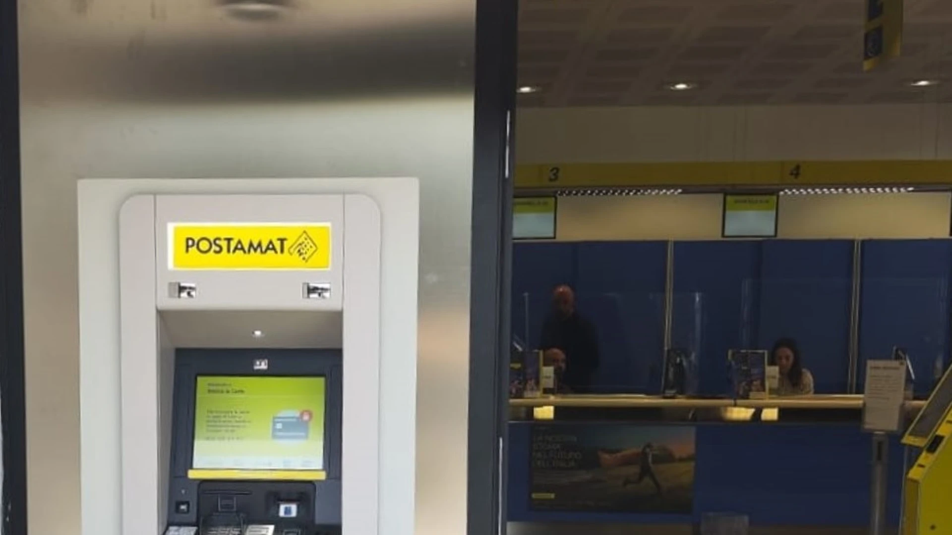 Poste italiane : ad Isernia nell'ufficio di Corso Garibaldi installato Atm Postamat di nuova generazione